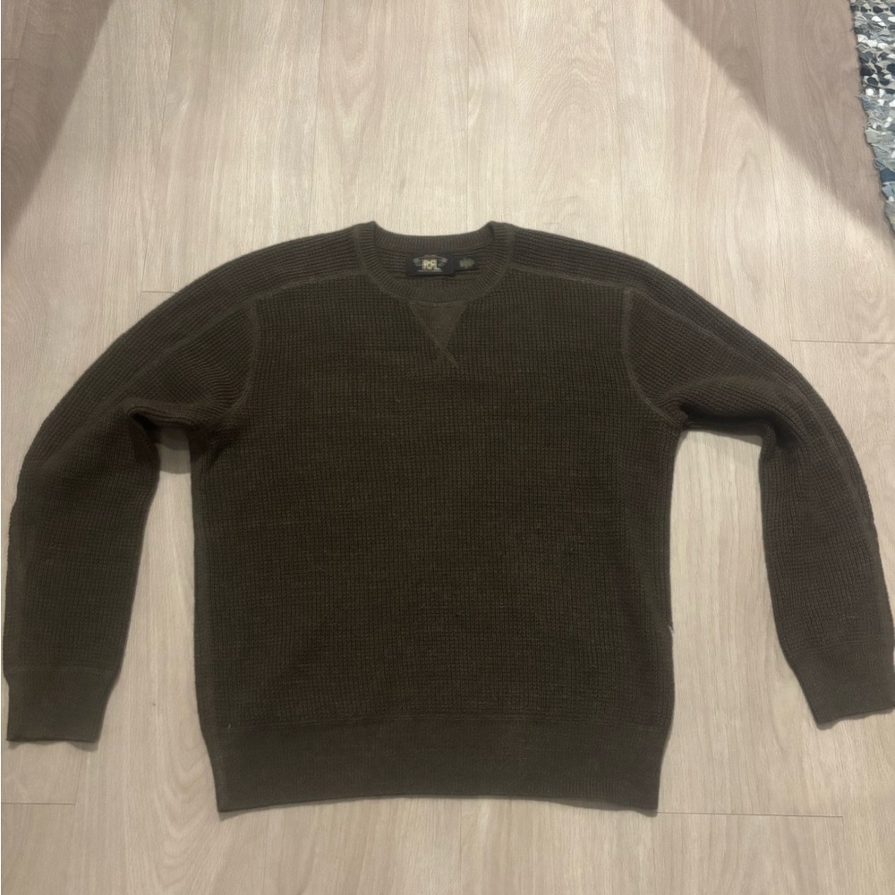 Ralph Lauren Double RL Dark Brown Crewneck Sweater